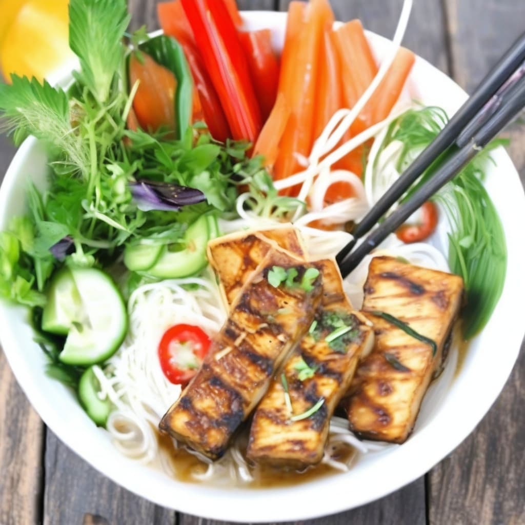 Grilled Lemongrass Tofu Vermicelli